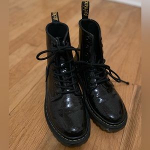 Doc Marten Glitter Lace-Up Boots, NWOT